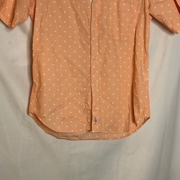 TAILORBYRD COLLECTION CORAL POLKA DOT BUTTON UP (S) - Picture 3 of 7